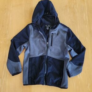 Kids Black and Gray Hooded Jacket